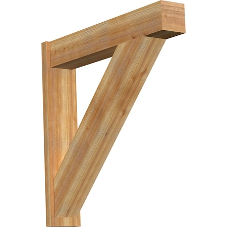 Ekena Millwork Traditional Block Rough Sawn Outlooker, Western Red Cedar, 8"W x 42"D x 42"H OUT08X42X42TRA05RWR